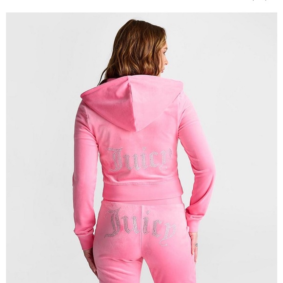 Juicy Couture OG Big Bling Velour Sweatsuit Set - Picture 2 of 3